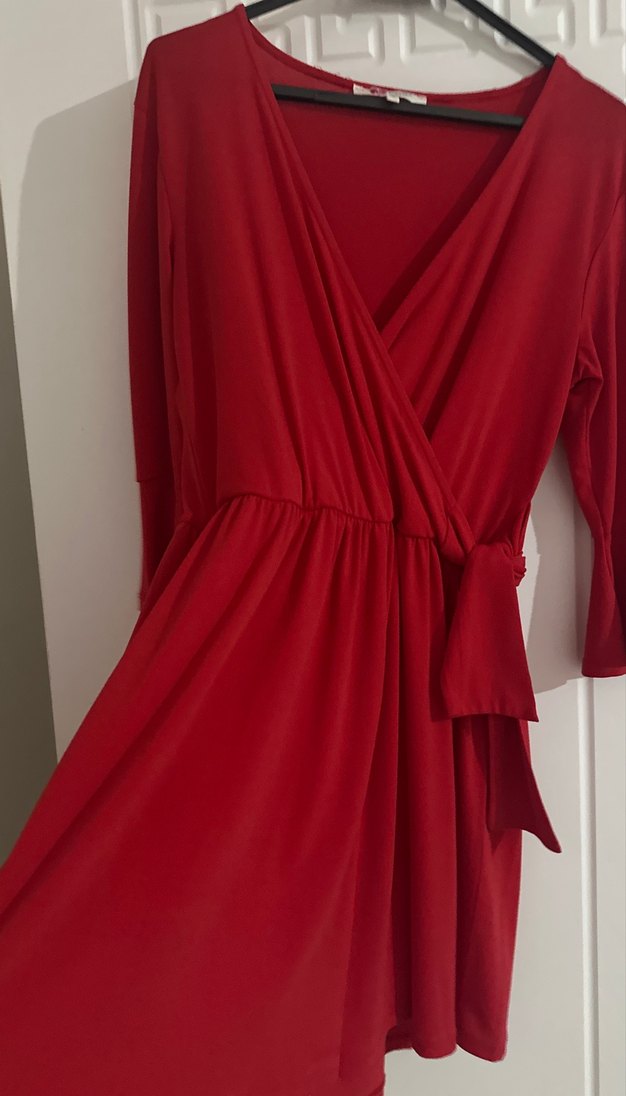 Kırmızı Midi Kadın Sabahlık - Görsel 5