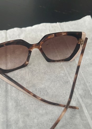 Şeffaf Kahverengi Kadın Güneş Gözlüğü - Görsel 5