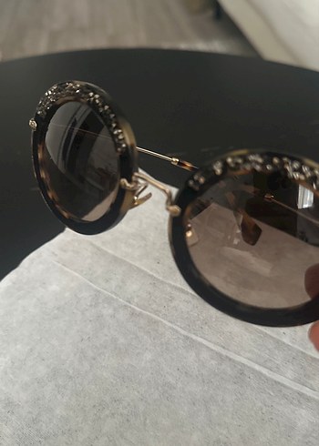 Payet Detaylı Koyu Bej Kadın Gözlük - Görsel 4