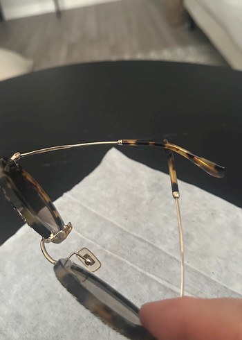 Payet Detaylı Koyu Bej Kadın Gözlük - Görsel 7