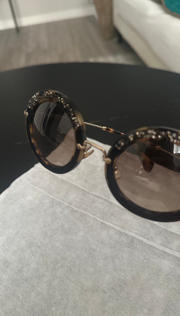 Payet Detaylı Koyu Bej Kadın Gözlük - Görsel 5
