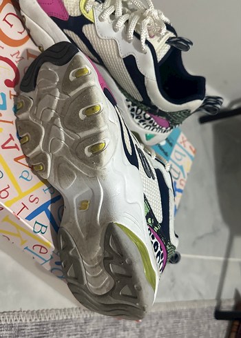 Renkli Platform Topuklu Kadın Spor Ayakkabı - Görsel 5