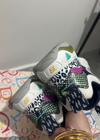 Renkli Platform Topuklu Kadın Spor Ayakkabı - Görsel 12