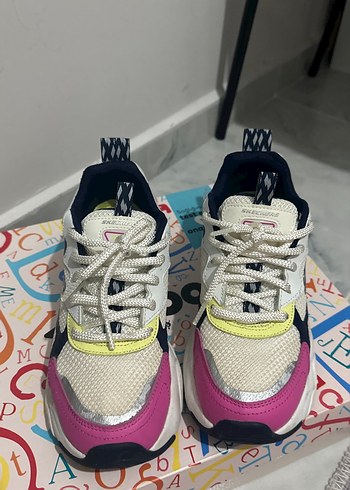 Renkli Platform Topuklu Kadın Spor Ayakkabı - Görsel 13