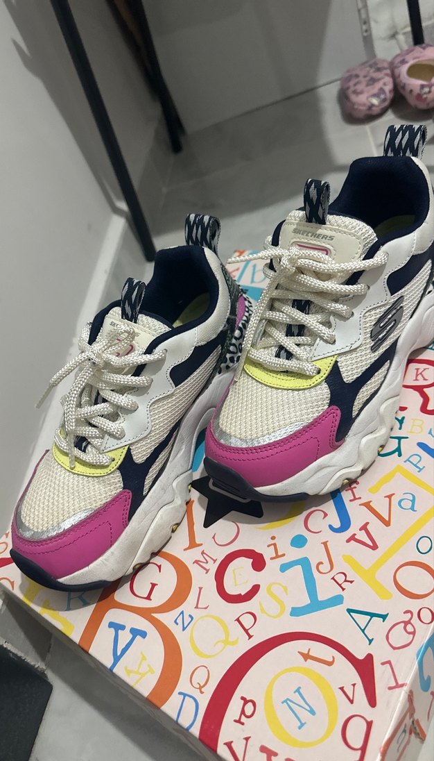 Renkli Platform Topuklu Kadın Spor Ayakkabı - Görsel 4