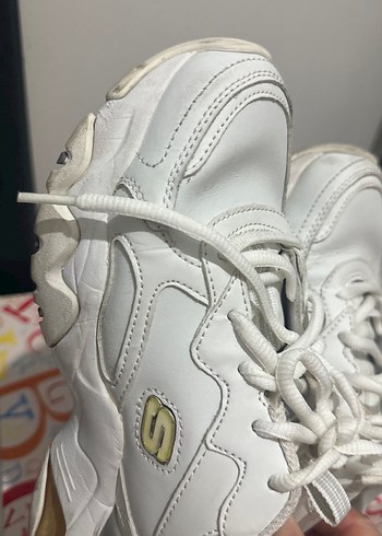 Beyaz Bağcıklı Kadın Spor Ayakkabı - Görsel 5