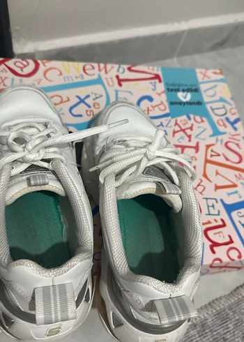 Beyaz Bağcıklı Kadın Spor Ayakkabı - Görsel 10