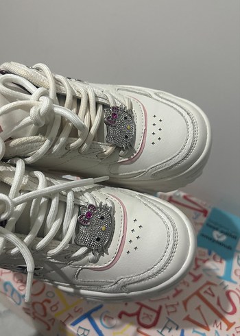 Renkli Baskılı Beyaz Platform Spor Ayakkabı - Görsel 10