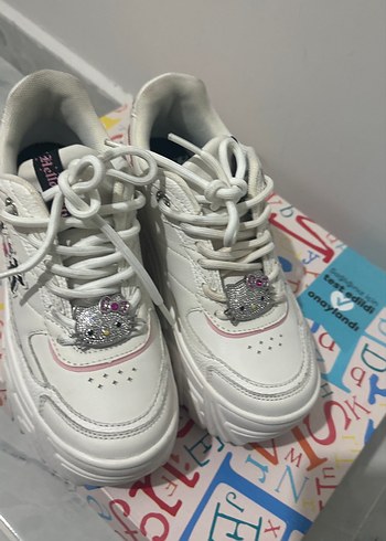 Renkli Baskılı Beyaz Platform Spor Ayakkabı - Görsel 11