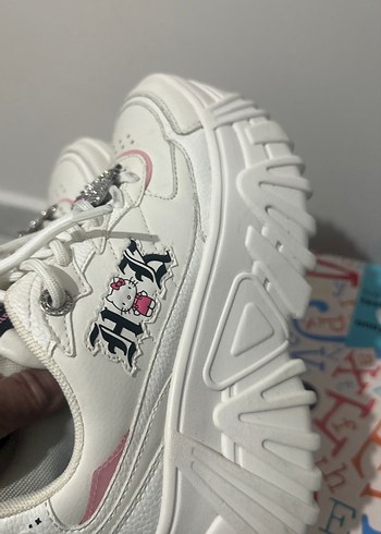 Renkli Baskılı Beyaz Platform Spor Ayakkabı - Görsel 7