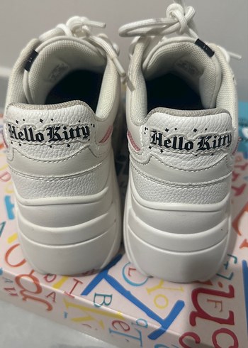 Renkli Baskılı Beyaz Platform Spor Ayakkabı - Görsel 5