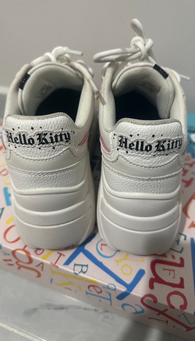 Renkli Baskılı Beyaz Platform Spor Ayakkabı - Görsel 5