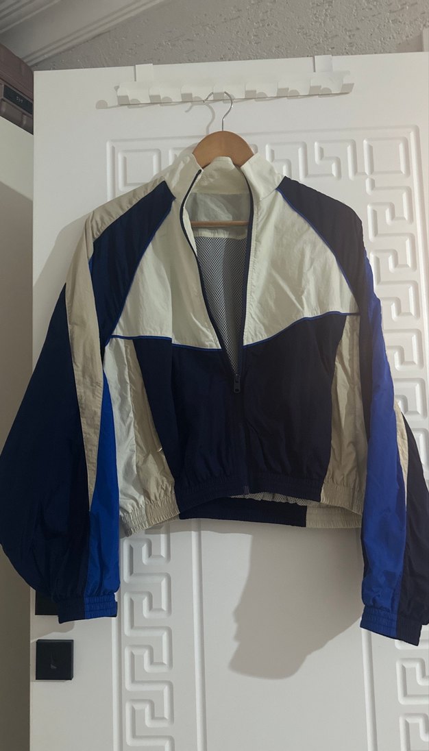 Kadın Mavi Spor Fermuarlı Ceket - Görsel 2