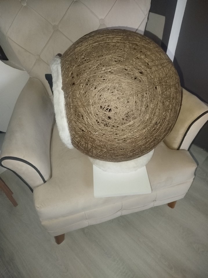 Kahverengi ve gri kedi evi yuvası - Görsel 4