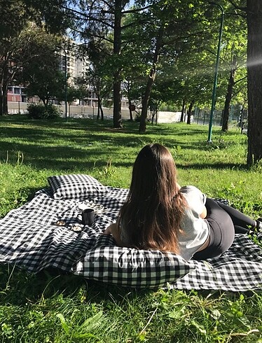 Beden BELMOD SİYAH EKOSE PİKNİK SETİ