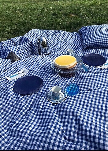 English Home BELMOD bir adet kırmızı bir mavi piknik örtüsü
