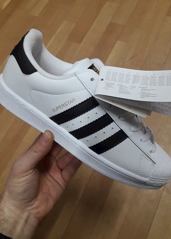 Beyaz Adidas Super Star Erkek Spor Ayakkabi - Görsel 4