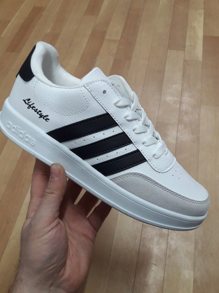 Beyaz Siyah Adidas Lifestyle Günlük Spor Ayakkabı - Görsel 2