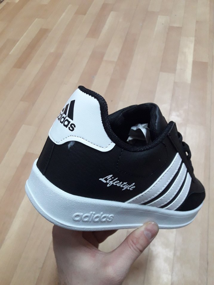 Siyah Beyaz Adidas Lifestyle Erkek Spor Ayakkabı - Görsel 3