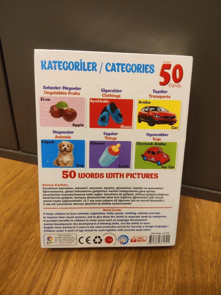 50 Adet İngilizce Kelime Kartları - Görsel 2