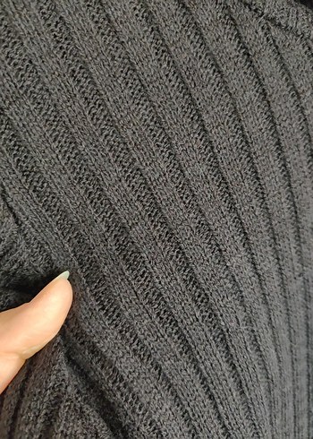 Uzun Fitilli Triko Elbise - Görsel 2