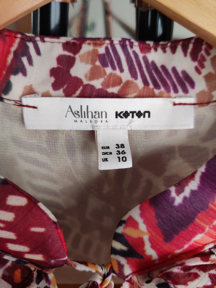 Renkli Bohem Mini Elbise - Görsel 4