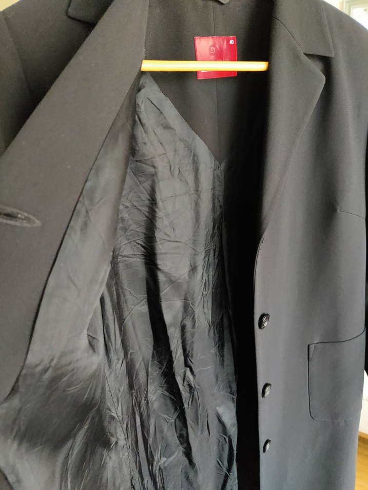 Kadın Siyah Uzun Ceket - Görsel 3