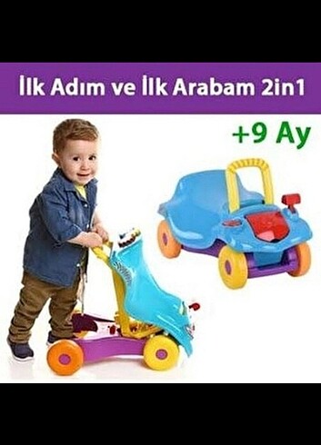 Fisher Price 2in 1 ilk Adım arabam kutusunda 