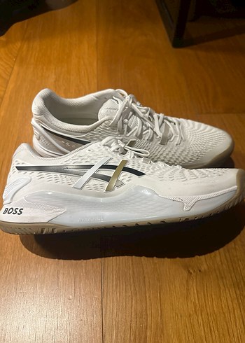 46.5 Asics BOSS Beyaz Elastik Bağcıklı Spor Ayakkabı - Görsel 5