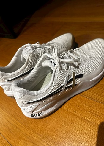 46.5 Asics BOSS Beyaz Elastik Bağcıklı Spor Ayakkabı - Görsel 6