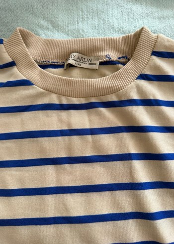 Mavi Çizgili Uzun Kollu Hamile Tişörtü - Görsel 3