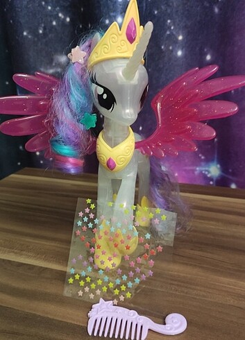 Beden Renk My little pony prenses celestia ışıklı figür
