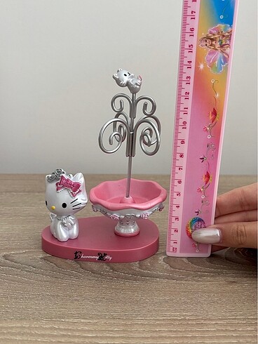 Beden pembe Renk Hello Kitty Charm Kitty Takı Standı Kutusu