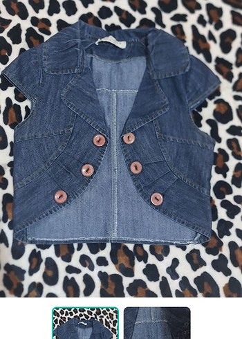 Diğer Mavi Denim Kolsuz Ceket