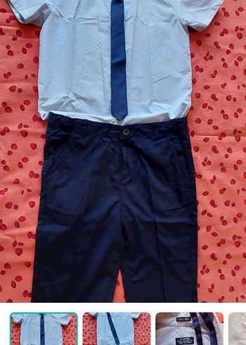 LC Waikiki Sik Cocuk Takimi Beyaz Gomlek Lacivert Pantolon Kravat