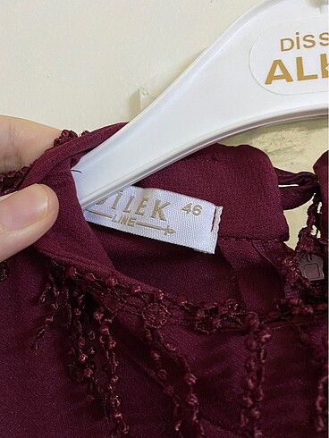 46 Beden bordo Renk Elbise