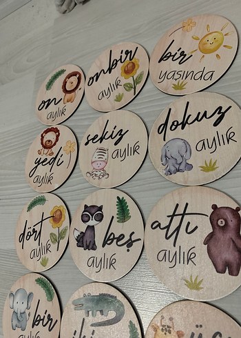 Çocuk ahşap aylık plak - Görsel 2