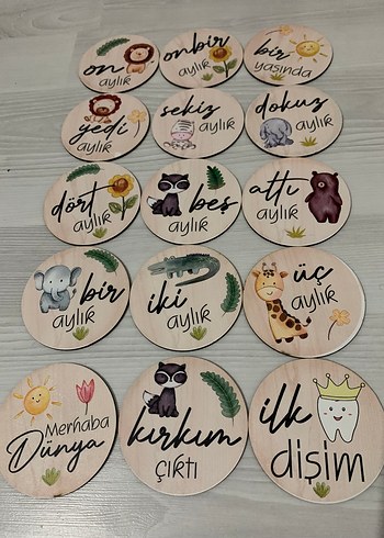 Çocuk ahşap aylık plak - Görsel 4