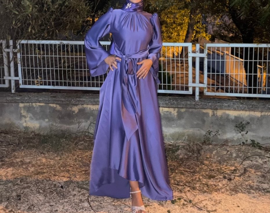 #MOR #ABİYE #SATEN ŞAL DAHİL S-M uyumlu - Görsel 3