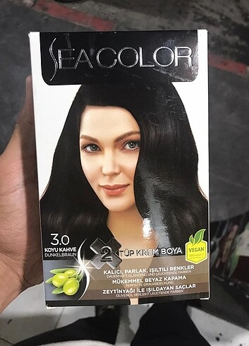 SEA COLOR SAÇ BOYASI 3.0 KOYU KAHVE 2 KUTU