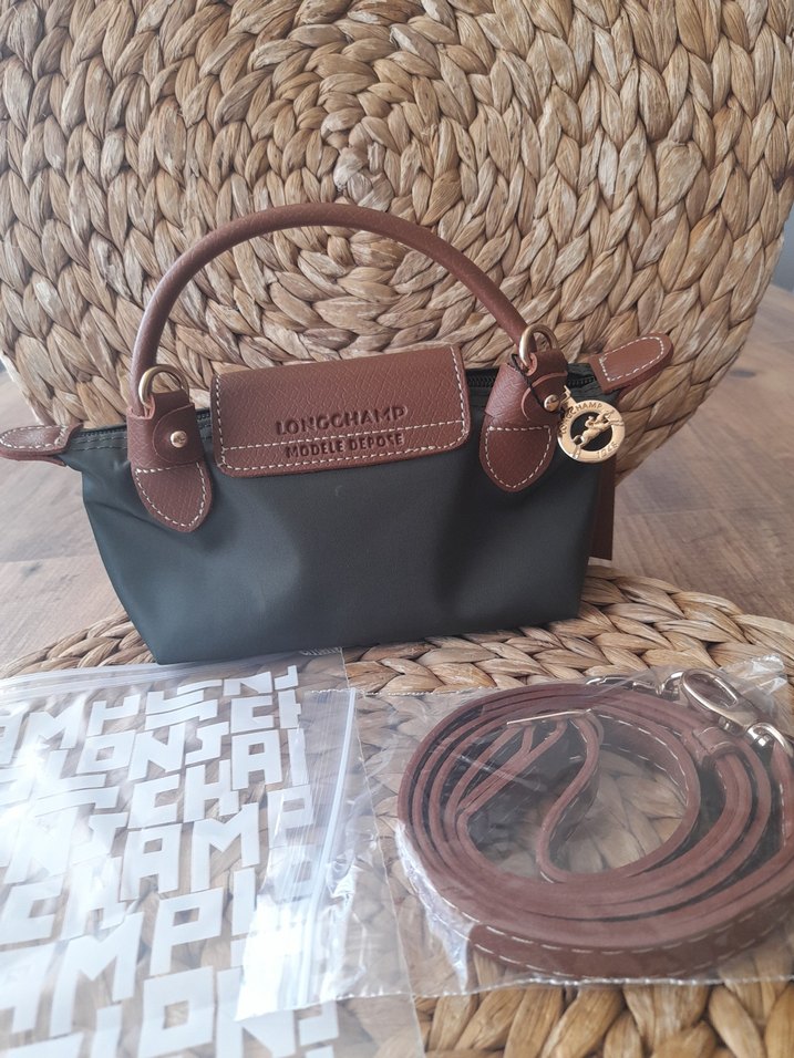 Longchamp Kahverengi Deri Bohem Çapraz Çanta - Görsel 2