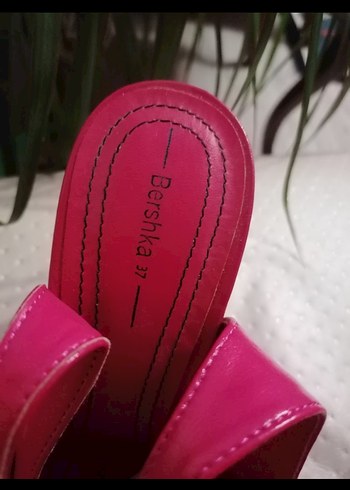 Pembe Deri Bağcıklı Stiletto Topuklu Kadın Ayakkabı - Görsel 9