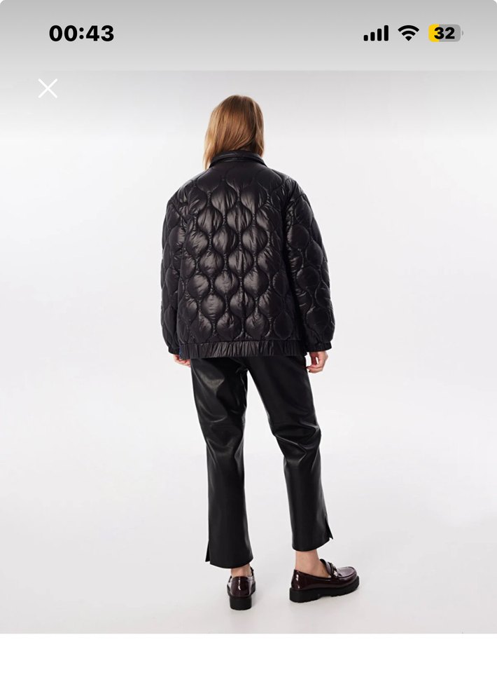 Twist Denim Mix Kapitone Mont - Görsel 4