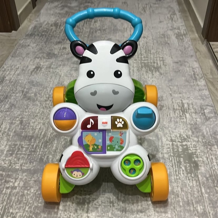 Renkli Zebra Desenli Bebek Yürüteci - Görsel 5