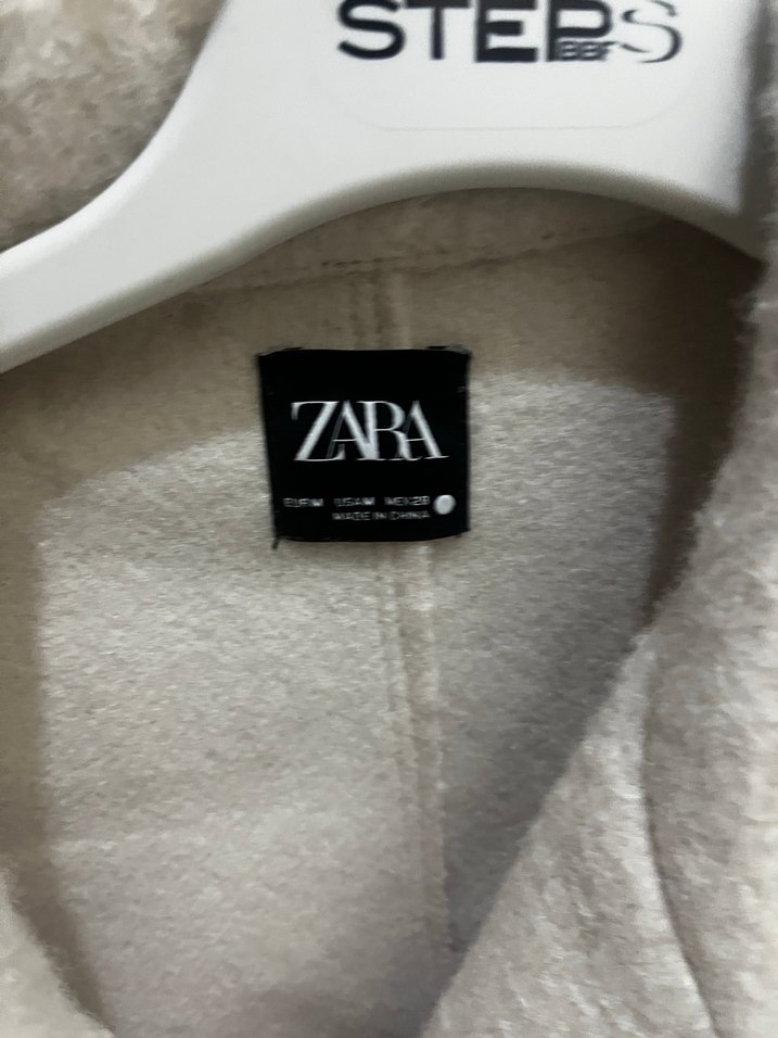 Beyaz Fermuarlı Kısa Kadın mont - Görsel 3