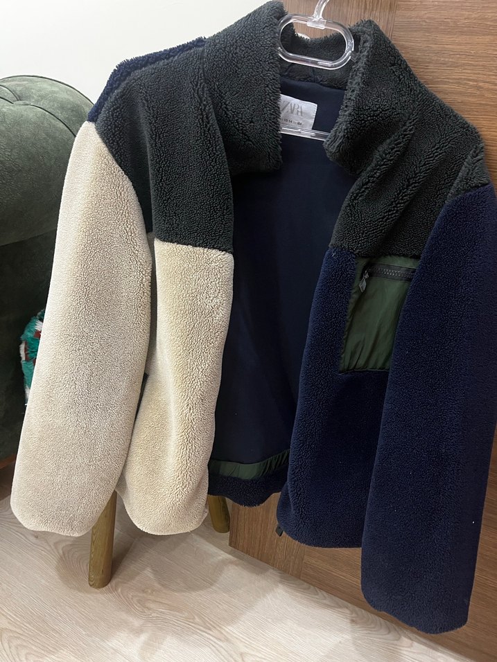 Renkli Erkek  çocuk Fermuarlı Polar Sweatshirt - Görsel 2