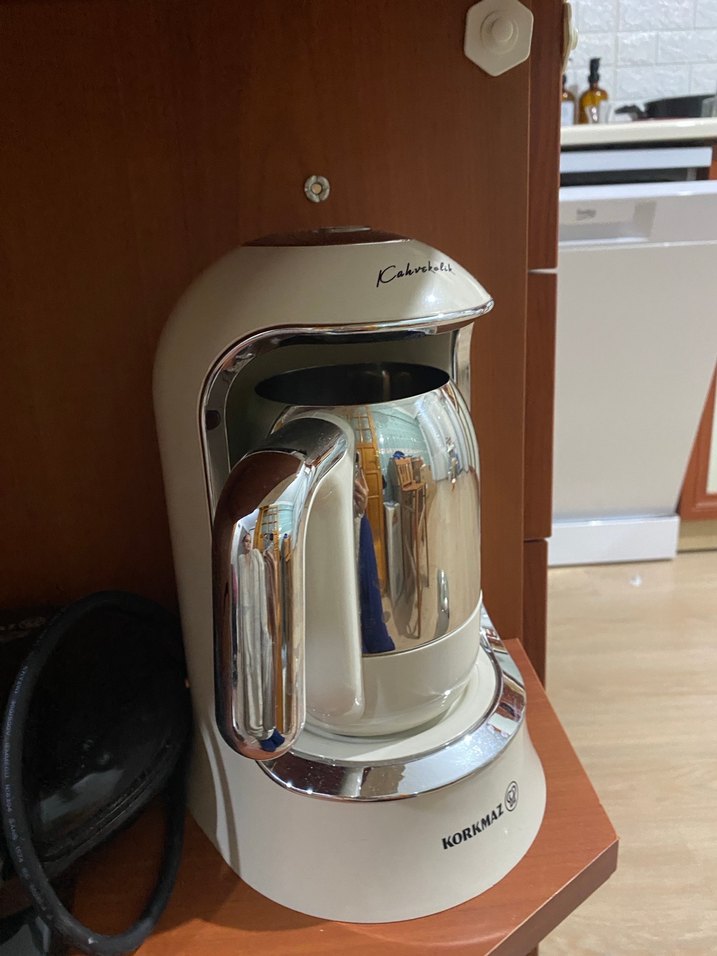 Korkmaz Beyaz Gri Kahve Makinesi - Görsel 2