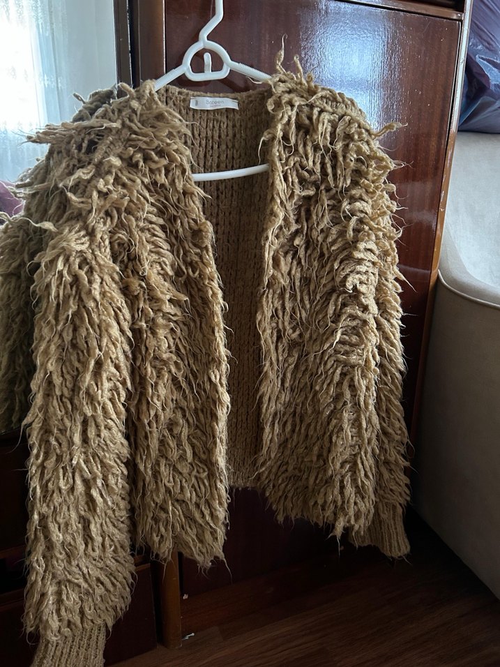 Kahverengi Kürklü Bohem Kadın kürk - Görsel 3