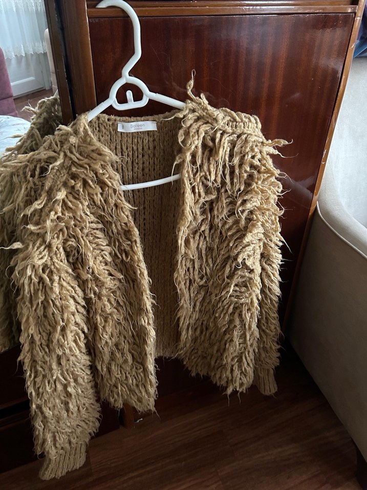 Kahverengi Kürklü Bohem Kadın kürk - Görsel 2