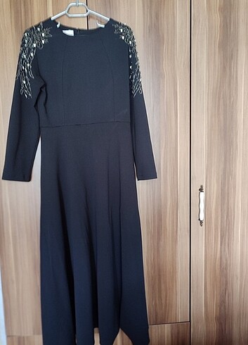Suud Collection Siyah tesettür elbise